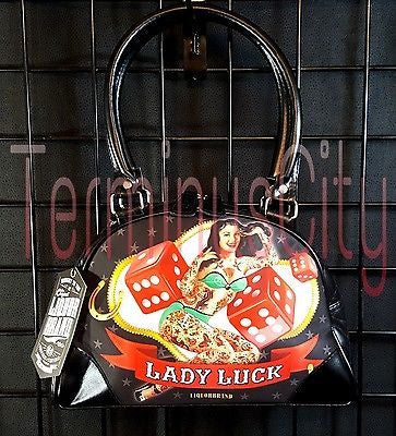 Liquor Brand Lady Luck Small Bowling Handbag