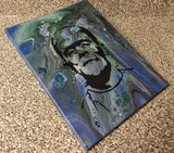 Handpainted Acrylic Painting Frankenstein 14"x11" Portrait On Canvas