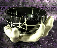 Skeleton Zombie Hand Ceramic Bowl