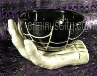 Skeleton Zombie Hand Ceramic Bowl