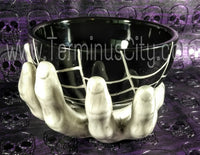 Skeleton Zombie Hand Ceramic Bowl