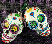 Sugar Skull Ornaments (Set of 2)