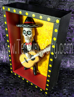 Day Of The Dead Shadow Box - Mariachi