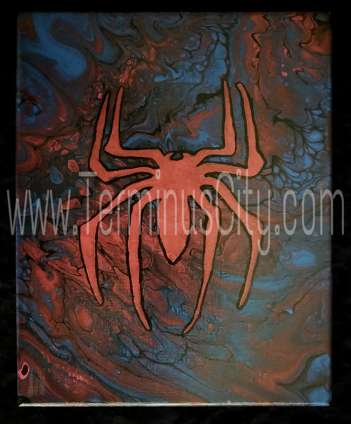 Handpainted Spiderman Canvas One-Of-A-Kind 8"x10" (or Custom Available)