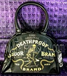 Death Banner Skeleton Bowling Handbag Purse