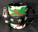 Camouflage Mug With Mini Flask {Gave Motorhead's Lemmy one & he loved it!}