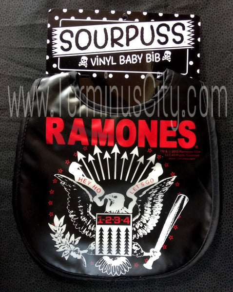 Officially Licensed Ramones Vinyl Baby Bib