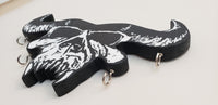 Handmade Crystar Cow Skull "Danzig" Art Key/Leash/Coat Hanger ☆CHOOSE COLORS☆
