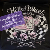 Hell On Wheels Pillow Cover - Roller Skate