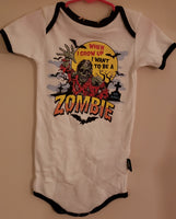 When I Grow Up I Want To Be A Zombie Baby Onesie