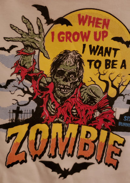 When I Grow Up I Want To Be A Zombie Baby Onesie