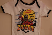 When I Grow Up I Want To Be A Zombie Baby Onesie