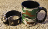 Camouflage Mug With Mini Flask {Gave Motorhead's Lemmy one & he loved it!}