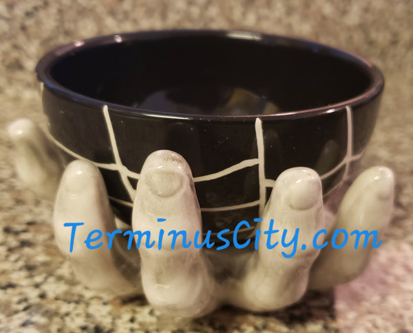 Skeleton Zombie Hand Ceramic Bowl