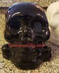Ceramic Skull Bank - Black