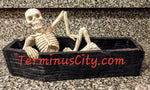 Skeleton Man In Coffin