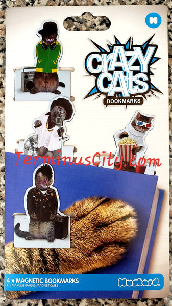 Punk & Crazy Cats Magnetic Bookmarks