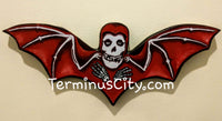 HANDMADE Crimson Ghost Skull Horror Bat Art Hanger Or Art