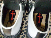 Demonia Iron Cross Creepers - White