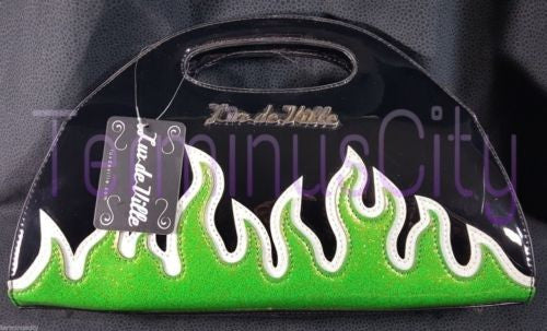 Lux de Ville Diabla Darling - Lime Green Flames