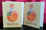 Fluff Thank You Cards Set of 2 - Sweet As A Peach