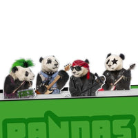 Metal Band Pandas Rock Magnetic Bookmarks