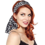 Bad Girl Scarf - Gray Leopard