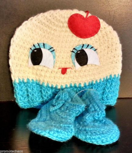 Beanie Hat & Booties Baby Set - Cupcake