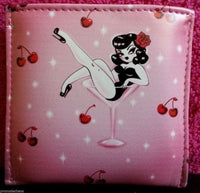 Makeup Mirror Pouch - Cherry Martini