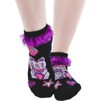 Ruffle Socks - Lucky Cat