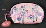 Rare Fluff Crescent Cosmetic Bag - Ice Cream Lollipop Dots OOP