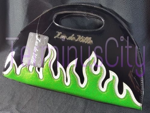 Lux de Ville Diabla Darling - Lime Green Flames