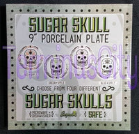 Sugar Skull Porcelain Plate - Pink / Black