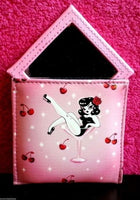 Makeup Mirror Pouch - Cherry Martini