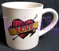 Large Tattoo Style Mug - Love