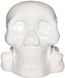 Ceramic Skull Bank - White