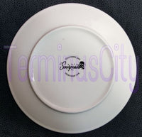 Sugar Skull Porcelain Plate - Pink / Black