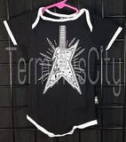 Six Bunnies Heavy Metal Guitar Baby Onesie