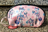 Rare Fluff Crescent Cosmetic Bag - Ice Cream Lollipop Dots OOP