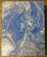 Handpainted Acrylic Abstract Painting 14"x11" On Canvas
