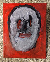 Handpainted Canvas Creepy Monster Face One-Of-A-Kind 8"x10" (or Custom Available)