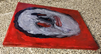 Handpainted Canvas Creepy Monster Face One-Of-A-Kind 8"x10" (or Custom Available)