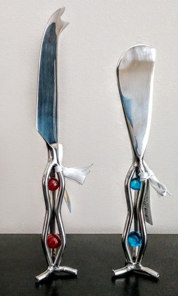 Standing Cheese Knife and Spreader Set OR Individual