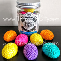 Brain Erasers Set - 7 Colorful Horror Brains