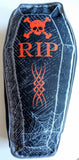 Coffin RIP Casket Throw Pillow