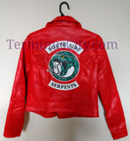 Riverdale Southside Serpents Red Faux Leather Jacket