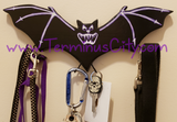 HANDMADE Bat Art Key/Leash/Mug/Coat Hanger Black Purple White Or Choose