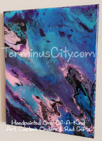 One-Of-A-Kind Beautiful Handpainted Canvas & Resin FREE SHIPPING