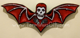 HANDMADE Crimson Ghost Skull Horror Bat Art Hanger Or Art