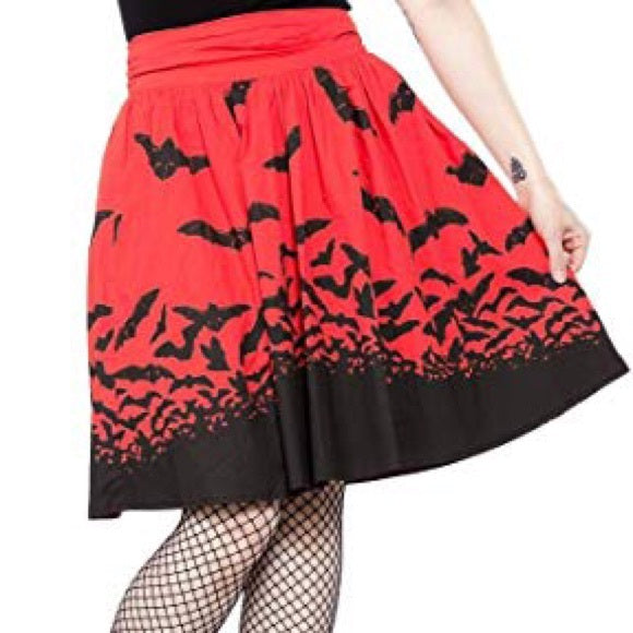 Spooksville Bats Short Swing Skirt XXL